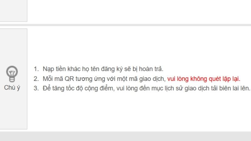 Lưu ý khi nạp tiền Ku88